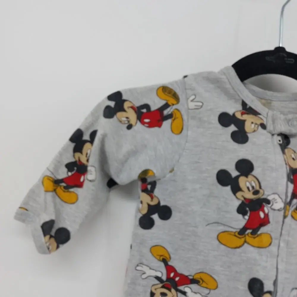 Disney Baby Mickey 3-6M Gray Sleep N' Play One Piece